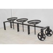 Industrial cast iron tractor seat adjustable height bench
