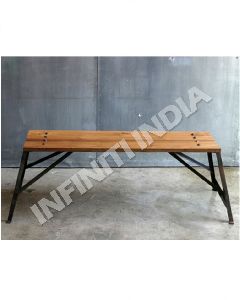IRON WOODEN BENCH