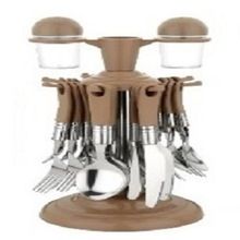 stainless steel cutlery set with Plastic Handle