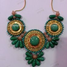 Enamel Collar Bib Necklace