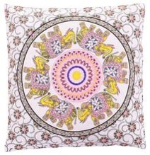 Large elephant mandala cushion cover