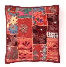 Large maroon cushion cover