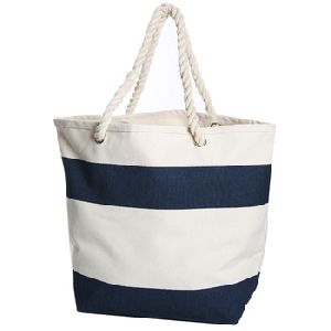 Canvas Handbags Tote Stripe Beach Bag