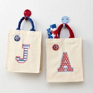 Fine Letters Printed Canvas Tote Bag