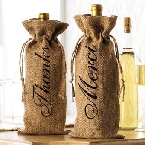 Jute Wine Bottle Gift Bags