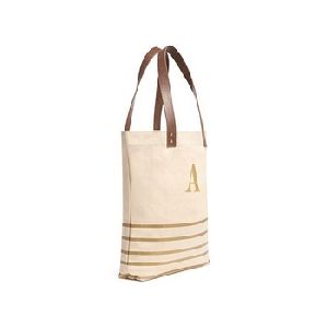 leather handle canvas tote bags