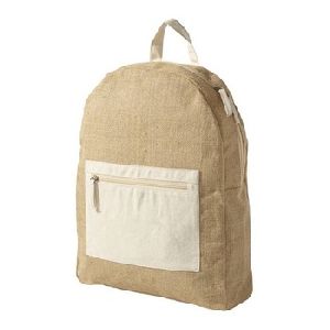 printed natural jute backpack bags