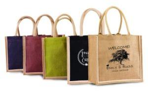 Recyclable material tote shopping jute bag