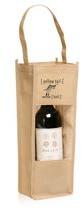 Single Bottle Jute Wine Bag