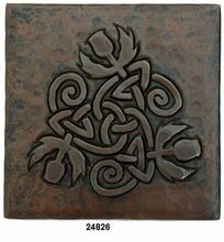 Engraving Copper Kitchen Tile