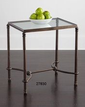 Iron Glass Top End Tables