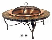 Round Copper Finish Fire Pits