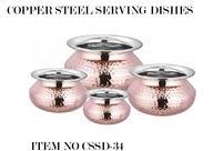 Copper Steel Indian Biryani Rice Serving Pots