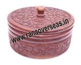 Wooden Beautifully Carving Round Box