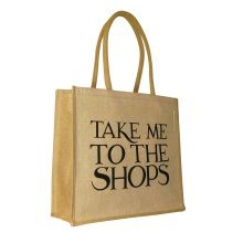 Reusable burlap shopping bags