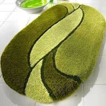 Super soft oval shape bath mat