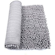 Washable microfiber chenille bath rugs