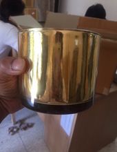 mercury gold glass candle holder