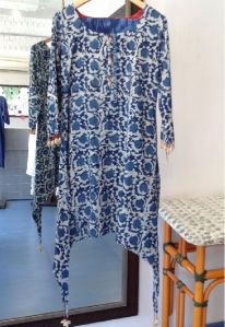 Indigo Printed Kurta With Blue Printed Pant