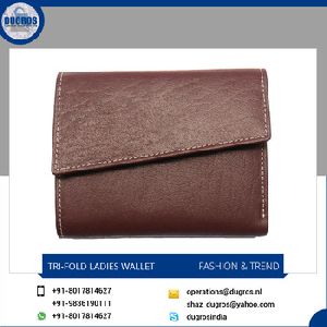 Money Compartment Woman Leather Wallet