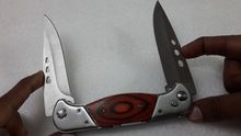 stainless steel double blade lock knife