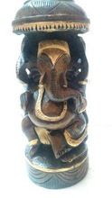 WOODEN HAND CARVED LORD GANESHA