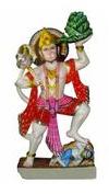 Hanuman Lifting Mountain Marble Statue