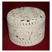 Round Shape Soapstone Jewelry Box