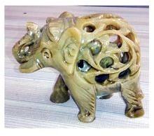Soapstone Trunk up Elephant