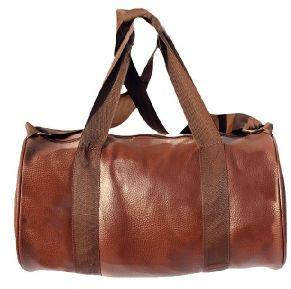 Fake leather duffle bag