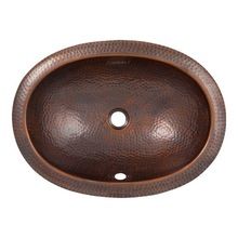 Solid Hand Hammered Copper Oval Antique Copper Sink