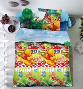 Cartoon Printed Double Bedsheet