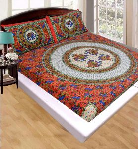 Cotton fabric designer Queen bedsheet