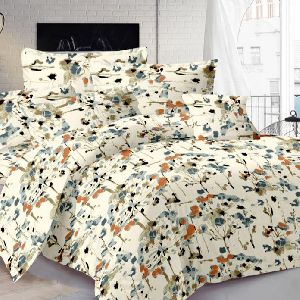 Dyeing Mills Floral Cotton Double Bedsheet