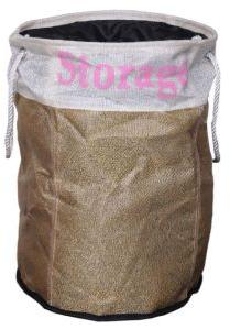 Multicolor Jute Laundry Basket