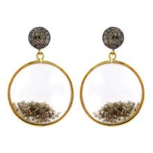 Crystal Pave Diamond Shaker Earrings