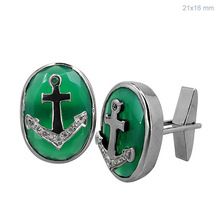 Gemstone Cross Cufflink Jewelry