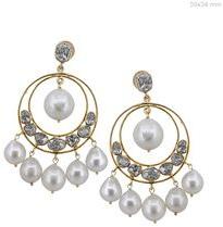 Gold Pearl Earrings