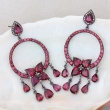 Rhodolite Dangle Earring