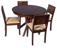 Round Wooden Dining Table Set