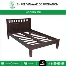 single wooden bed