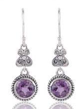 Amethyst Earring, High Quality Natural Crystal Purple