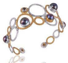 Brass Mix Two Tone Pearl Cuff