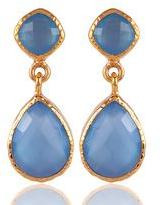 Onyx Gemstone Gold Plated Brass Earring Jewelry