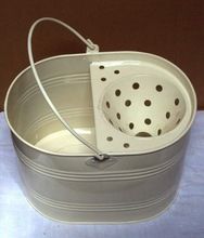 Galvanised Mop bucket with wringer