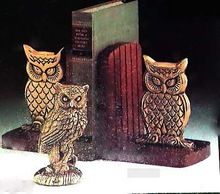 Metal Bird Owl Book ends