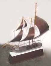 METAL FINISHED MODEL SAILBOAT