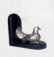 NICKLE PLATED PIGEON BIRD STATUE