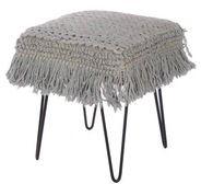 Metal Frame Upholstery Ottoman Stool