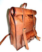 Genuine Leather Roll on Backpack Bag